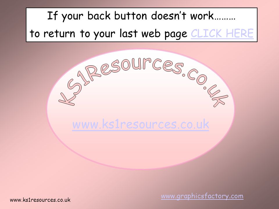 If your back button doesn’t work……… to return to your last web page CLICK HERECLICK HERE