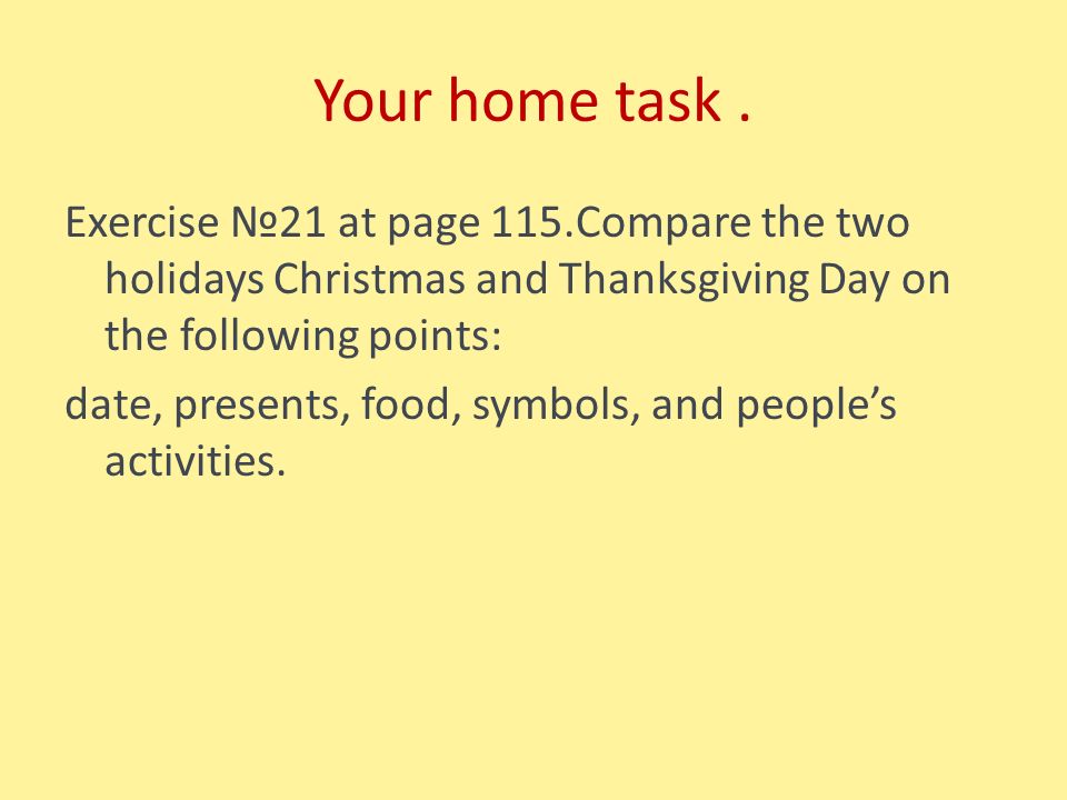 Your home task.