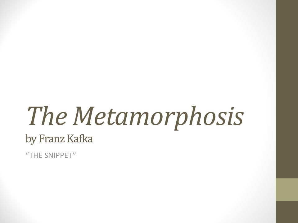 franz kafka metamorphosis analysis