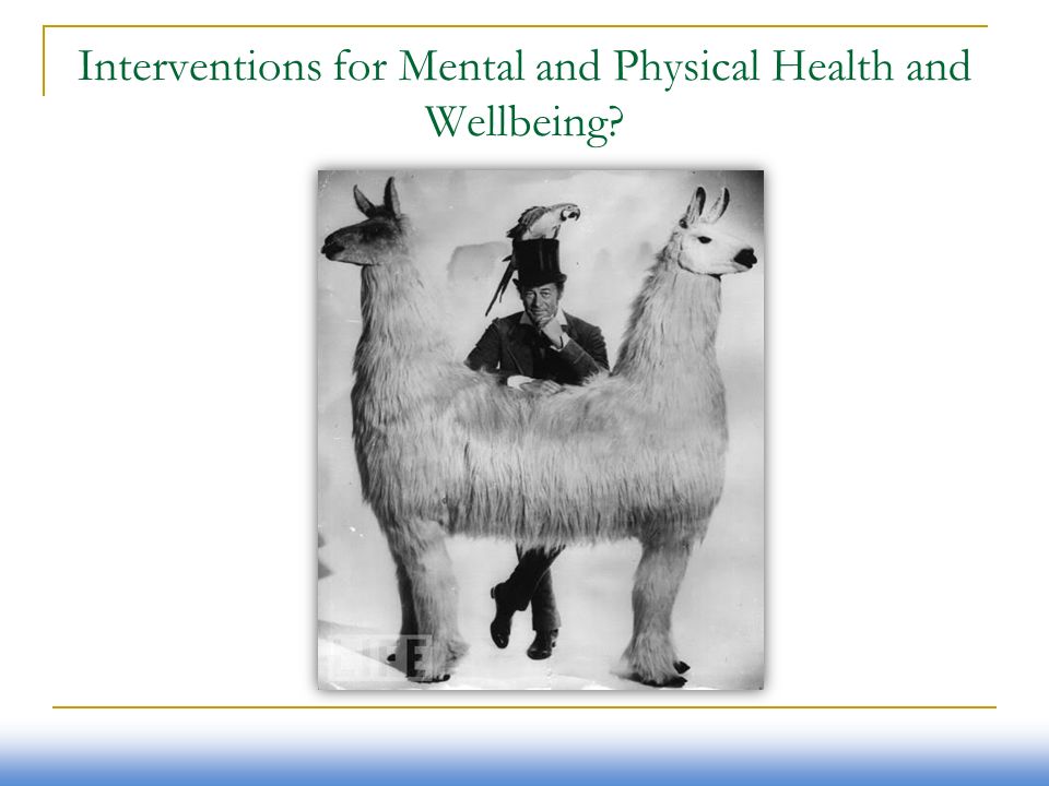 Pushmi-pullyu': Developing interventions that address both mental and  physical health and wellbeing Dr Paul Farrand. - ppt download