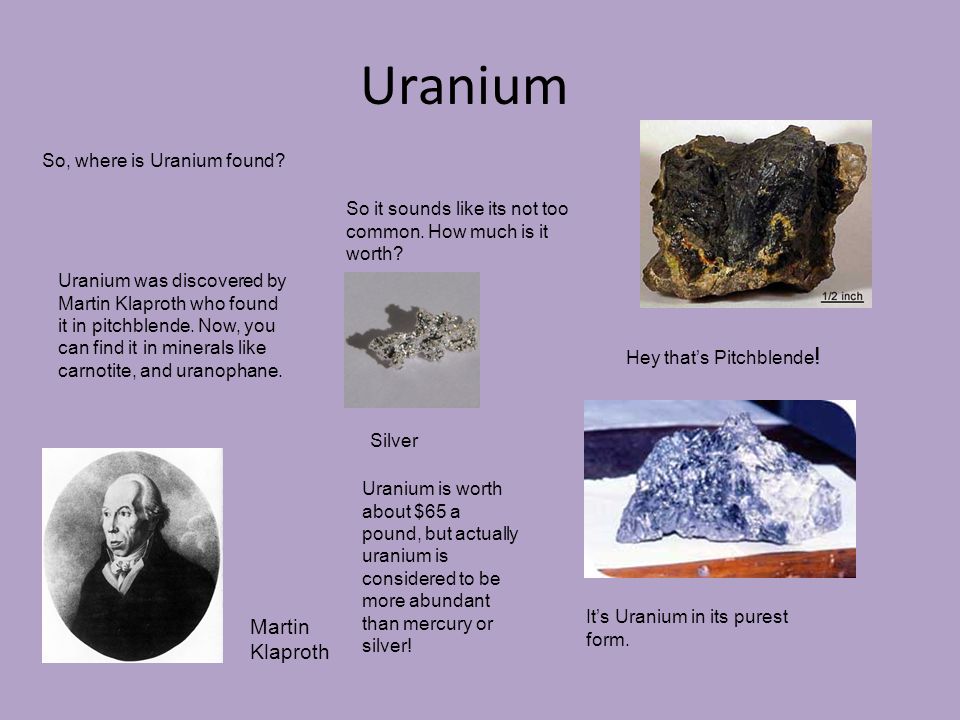 Questions and Answers about Uranium With Karen and Cassandra. - ppt download