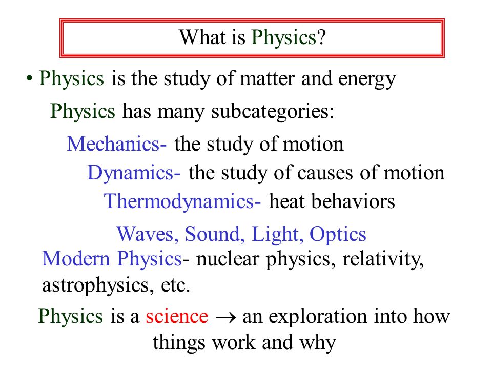 Presentation on theme: "What is Physics? 