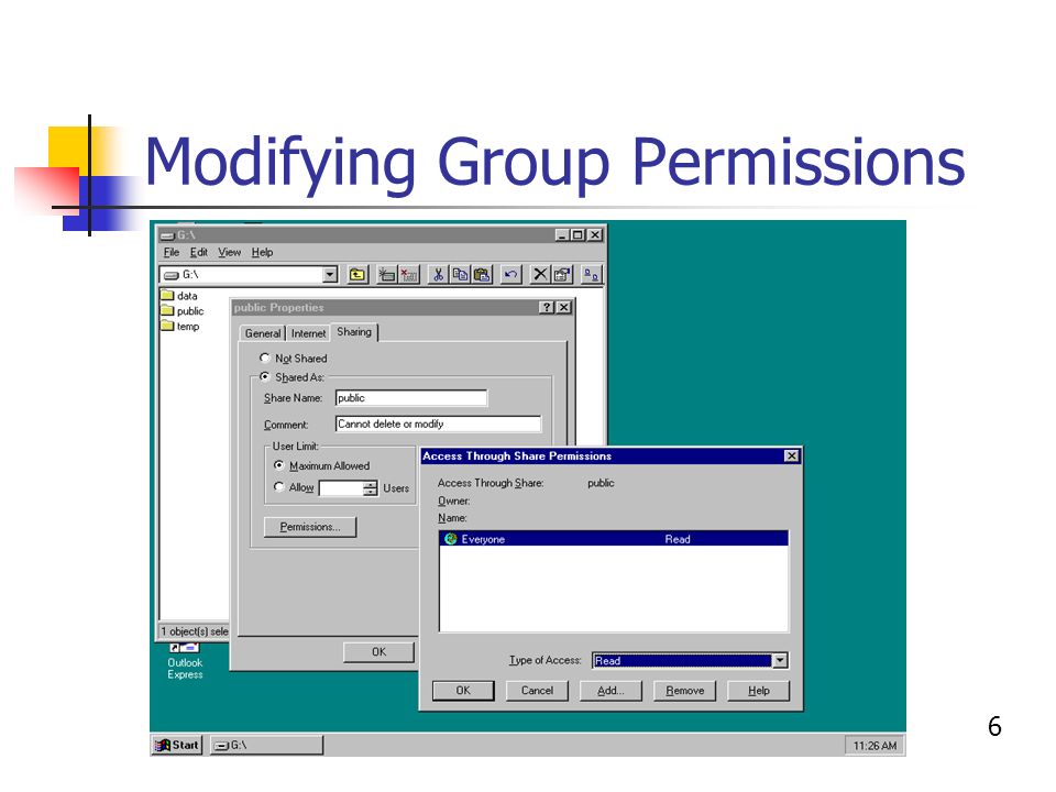Modifying Group Permissions 6