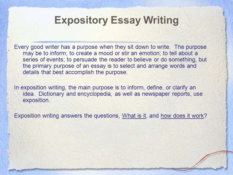 write an expository essay