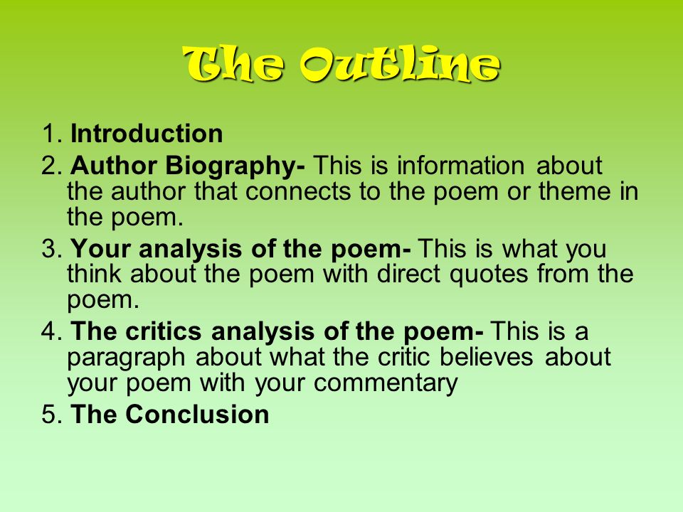 The Outline 1. Introduction 2.