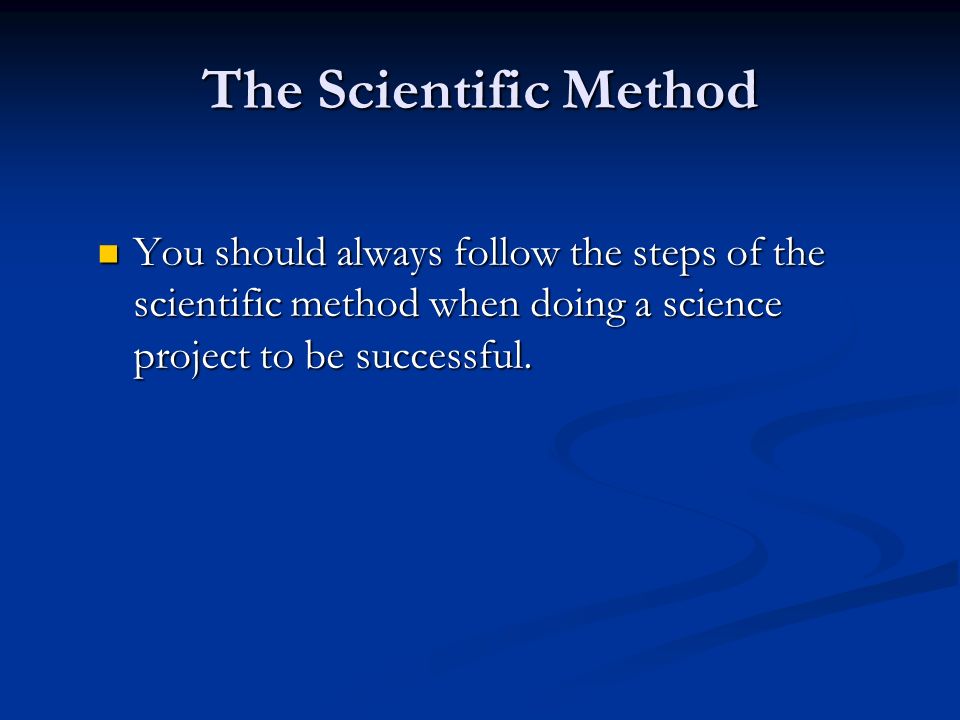 Science Fair Projects The Steps for a Successful Science Fair Project