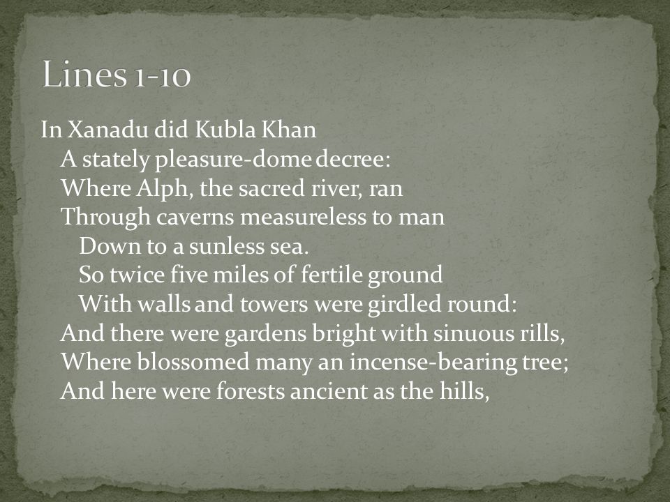 Kubla Khan Ideas Associated With Community Uniqueness Development Individualism Intuition And Imagination Lives Derive Meaning Only When Lived Ppt Download Kubla Khan Ideas Associated With Community Uniqueness Development Individualism Intuition And Imagination Lives Derive Meaning Only When Lived Ppt Download