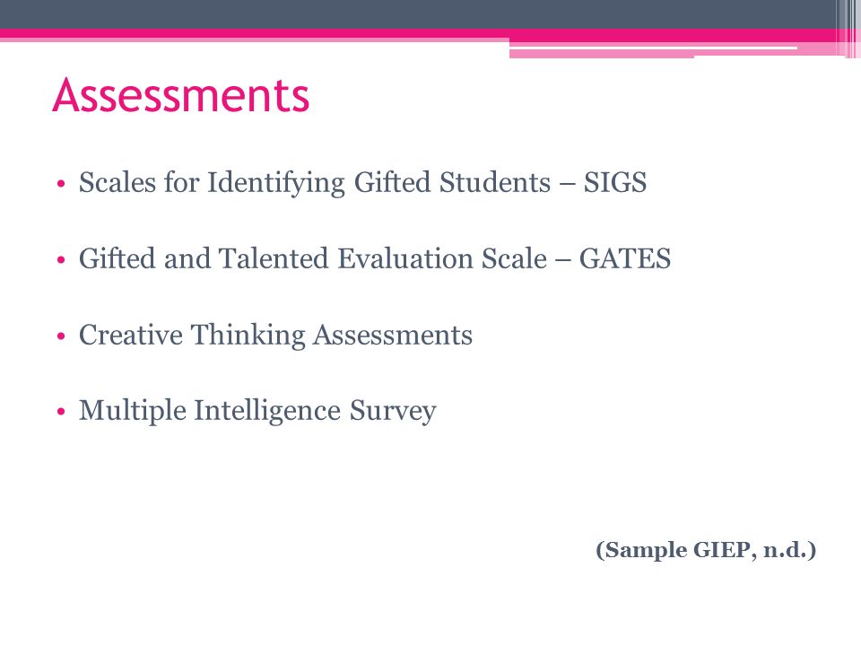 23 Sments Scales For Identifying Gifted Students Sigs And Talented Evaluation Scale Gates Creative Thinking Multiple