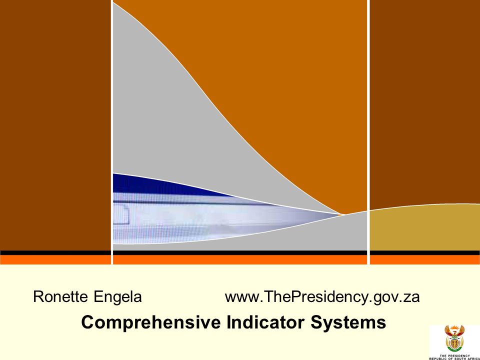 1 Ronette Engelawww.ThePresidency.gov.za Comprehensive Indicator Systems