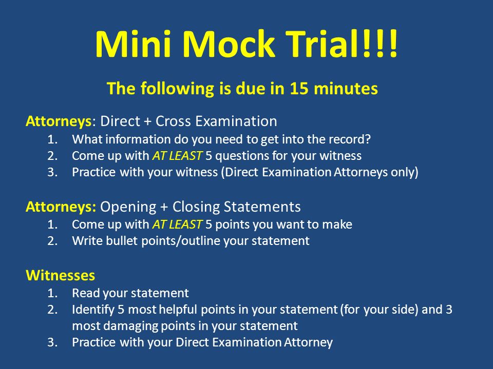 state v randall agenda may 8 2013 today s topics mini mock