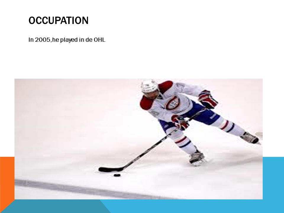 OCCUPATION In 2005,he played in de OHL