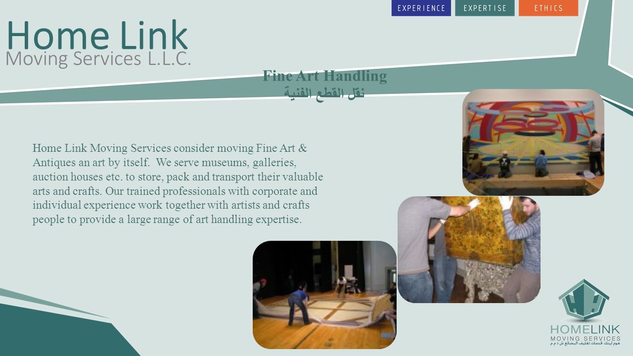 Fine Art Handling نقل القطع الفنية Home Link Moving Services consider moving Fine Art & Antiques an art by itself.