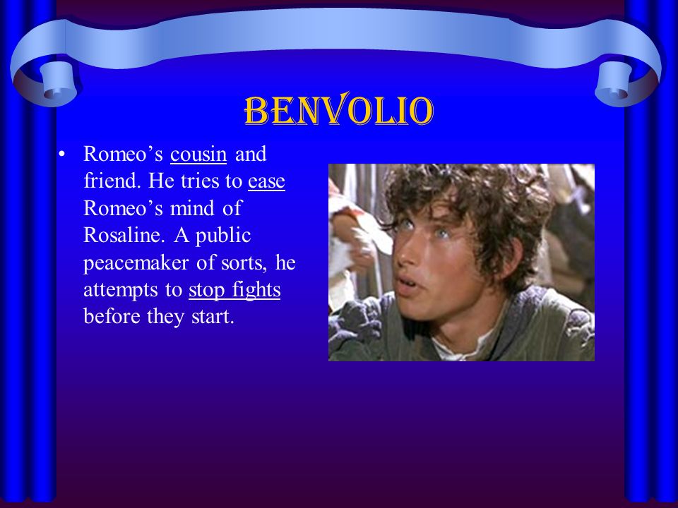 benvolio romeo and juliet