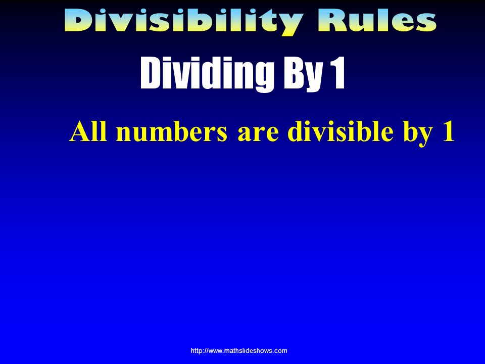help you learn to tell when a number can be divided by another number with.