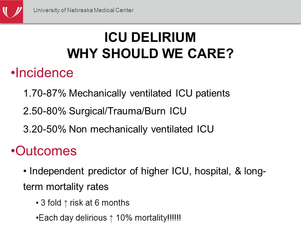 ICU DELIRIUM WHY SHOULD WE CARE.
