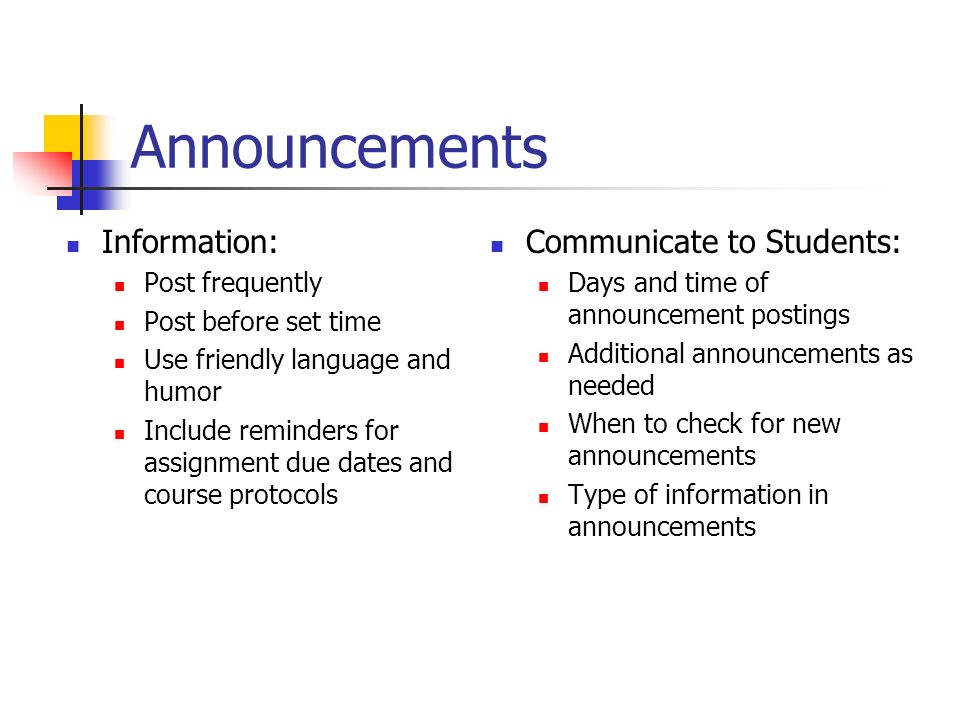 online course management course protocols expectations for the
