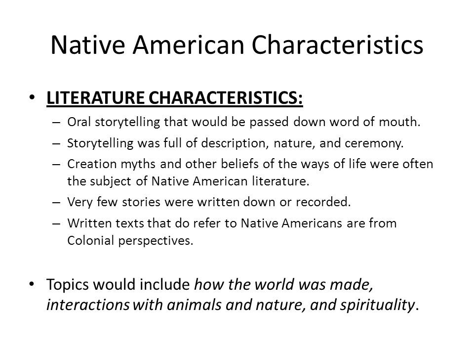 Which characteristics are found in deals many native american creation stories