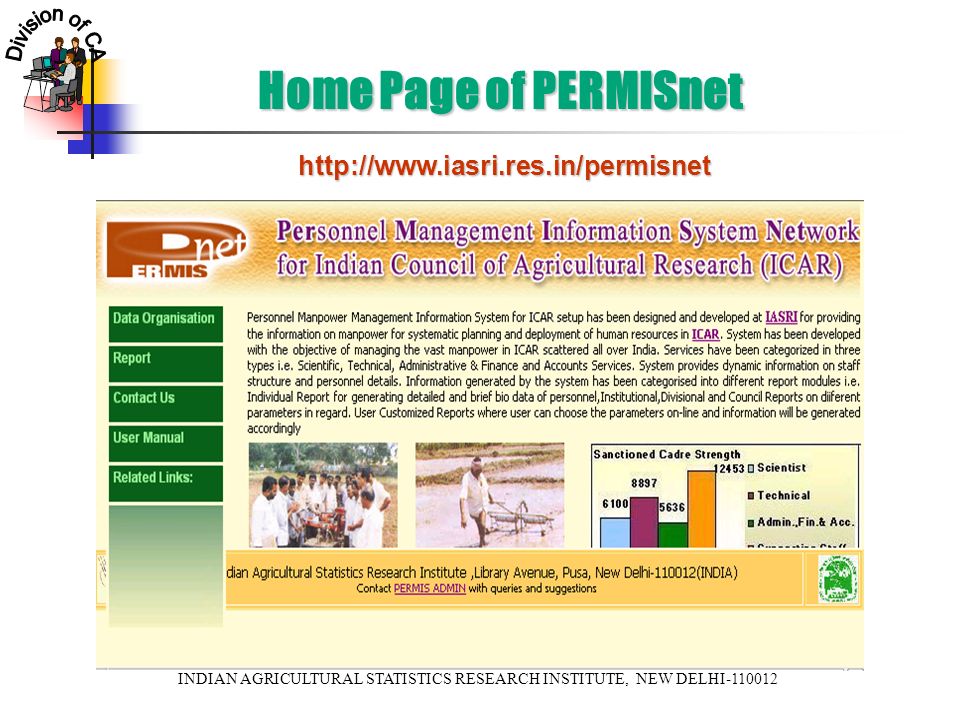 INDIAN AGRICULTURAL STATISTICS RESEARCH INSTITUTE, NEW DELHI Home Page of PERMISnet