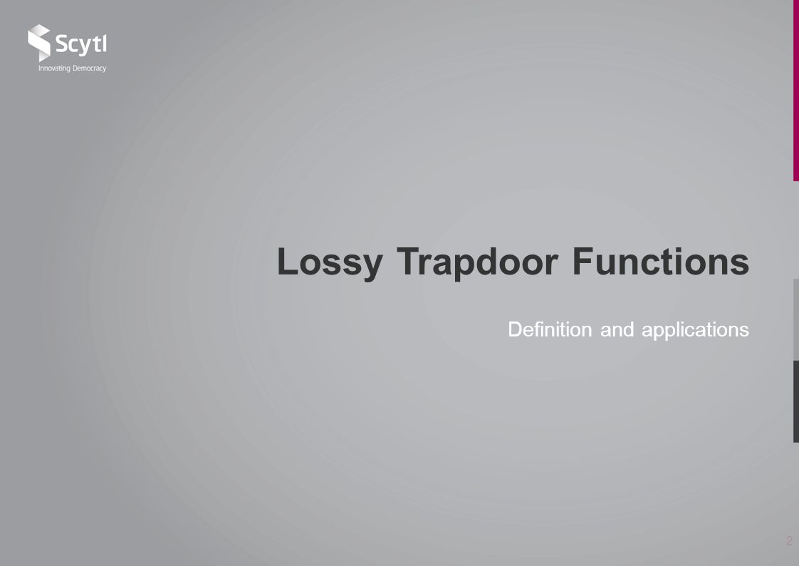 Definition And Applications Lossy Trapdoor Functions Ppt