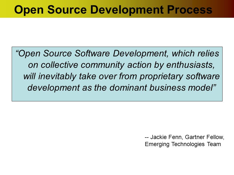 Open Source Development Processes. Open Source Development Process