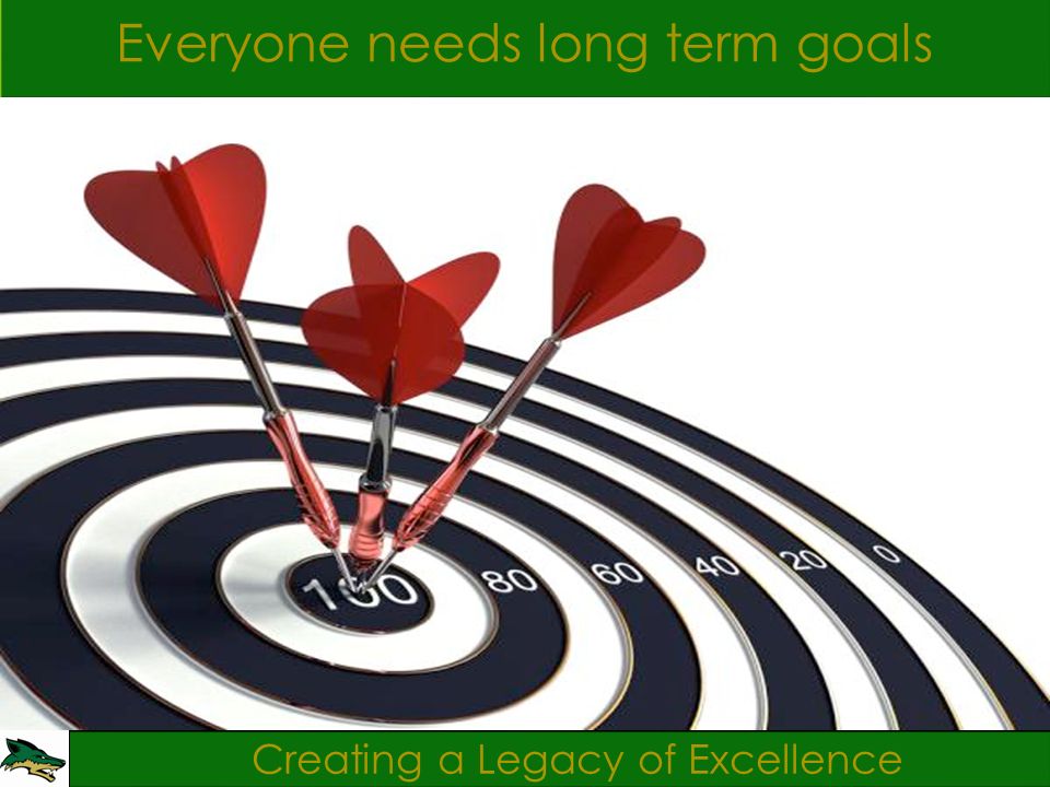 Creating a Legacy of Excellence Everyone needs long term goals