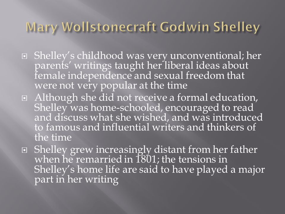 mary shelley childhood