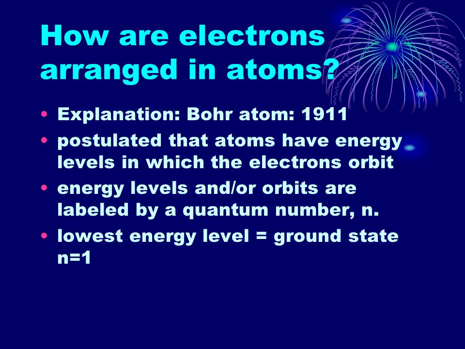 How are electrons arranged in atoms.