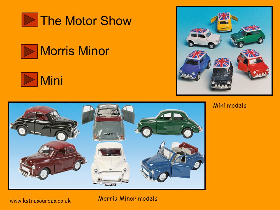 The Motor Show Morris Minor Mini Morris Minor models Mini models