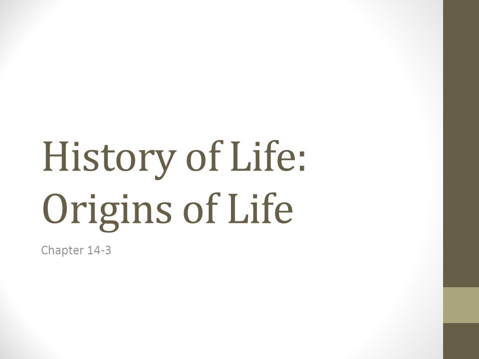Radiometric dating origin of life