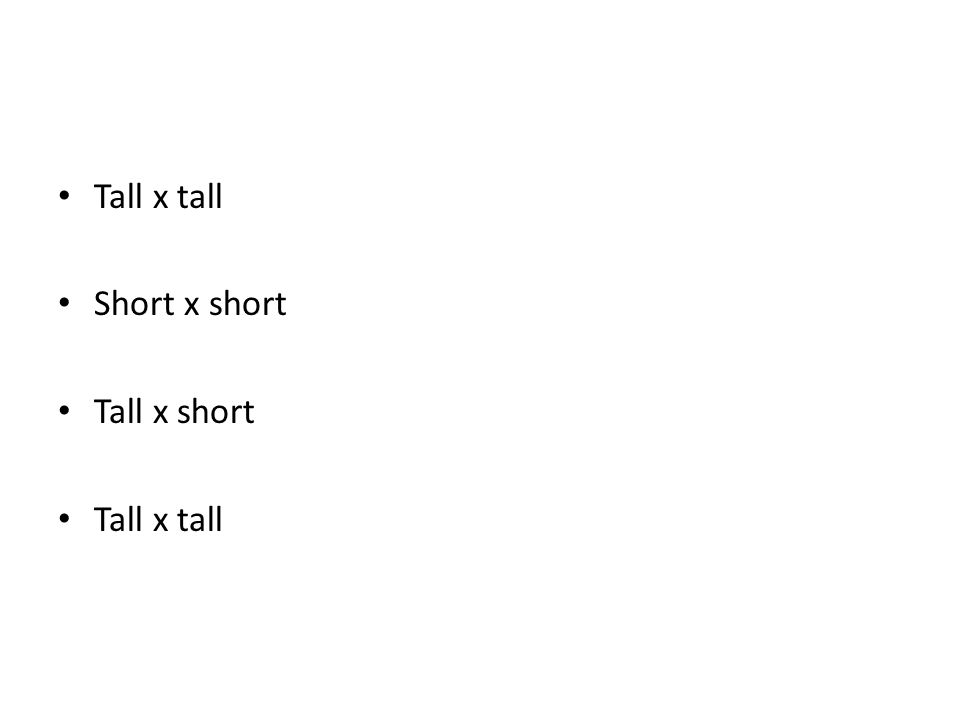 Short x Tall
