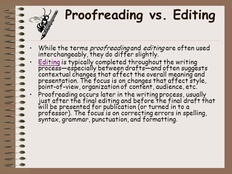 Proofreading, Peer Edit with Perfection!. Definition of Proofreading  Proofreading is the process of carefully reviewing a text for errors,  especially. - ppt download