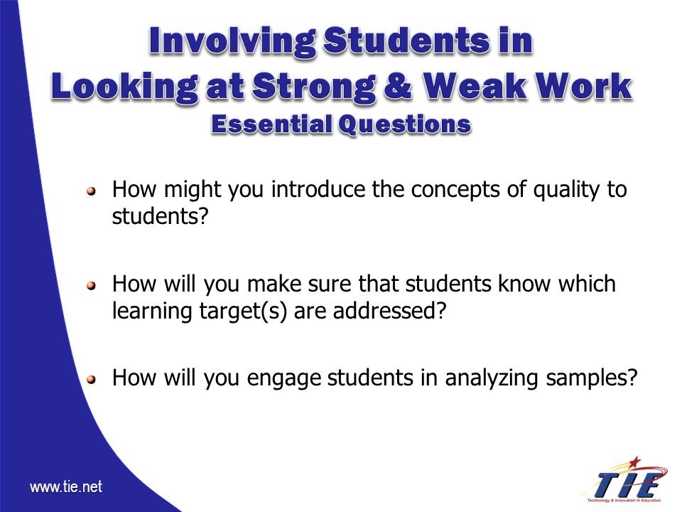 How might you introduce the concepts of quality to students.