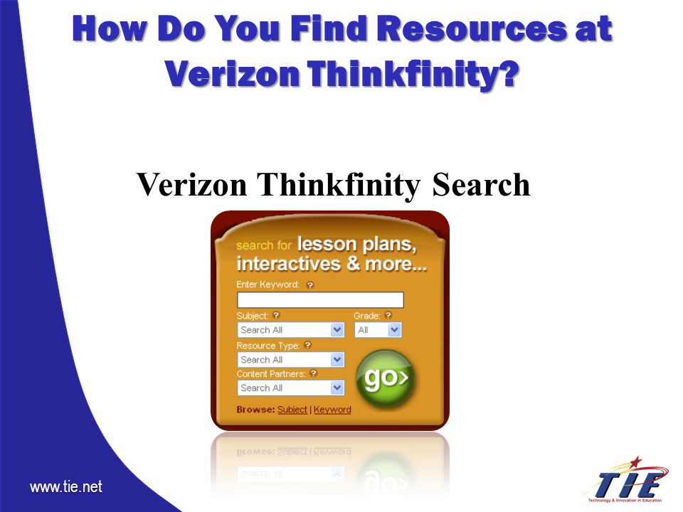 Verizon Thinkfinity Search Engine How Do You Find Resources at Verizon Thinkfinity