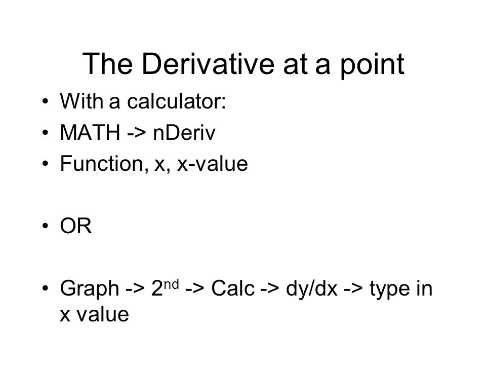 Derivative at 2024 a point calculator