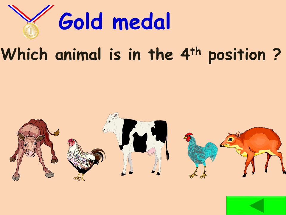 Which animal is in the 5 th position Silver medal