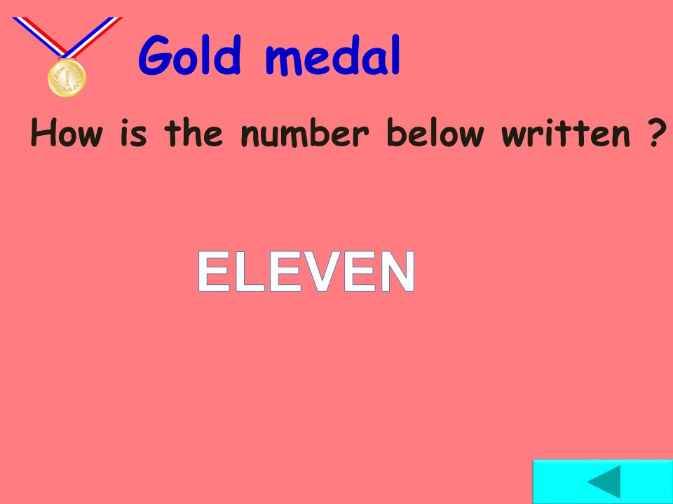 How is the number below written Silver medal