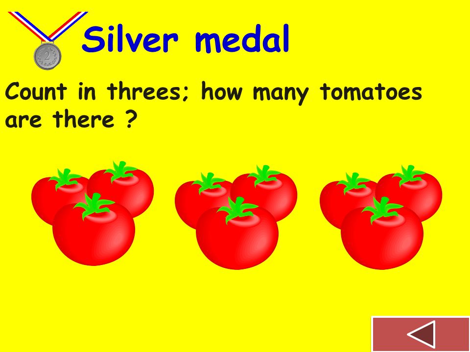 Count in twos; how many strawberries are there Bronze medal