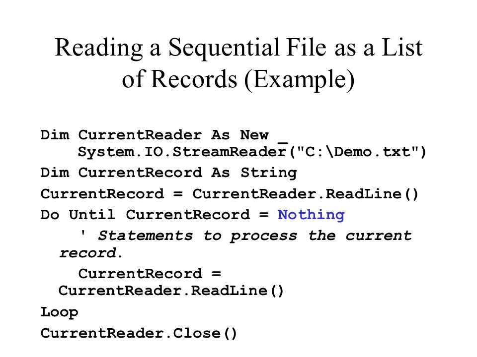Chapter 10 Sequential Files and Structures. Class 10: Sequential Files ...