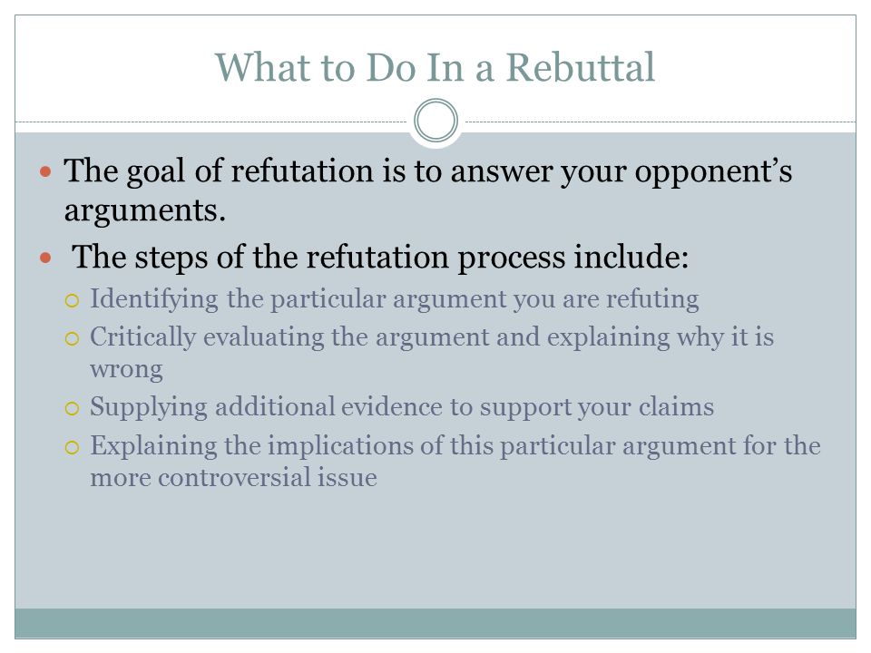 how to do a rebuttal