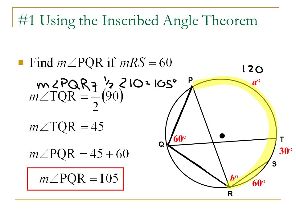 Geometry 10.4 Inscribed Angles. Vocabulary Inscribed Angle Intercepted Arc  B A C. - ppt download