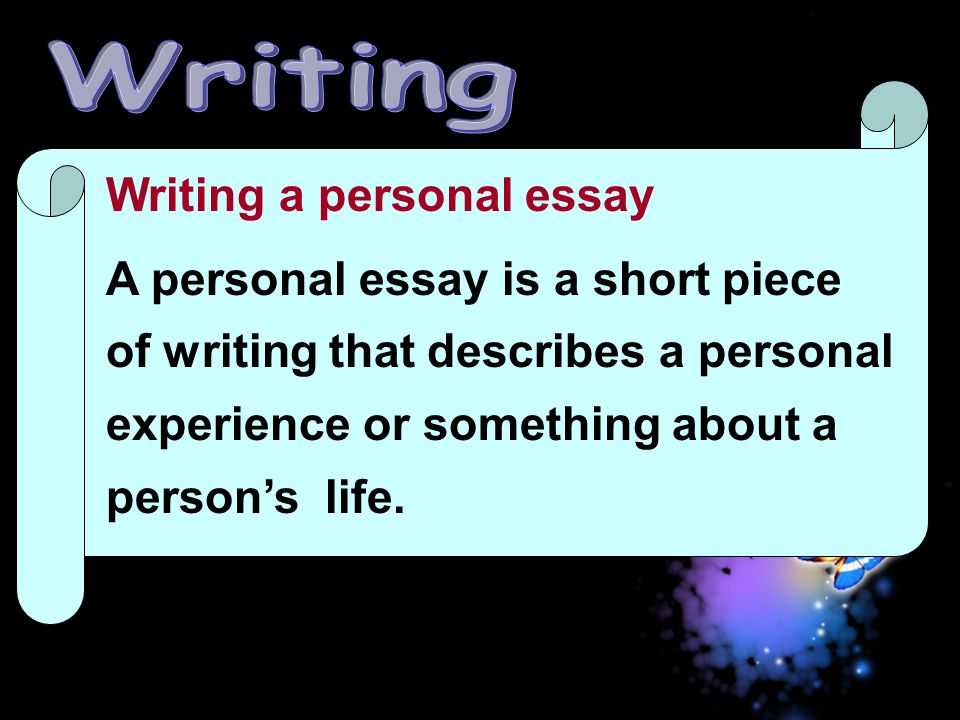 writing a personal experience essay