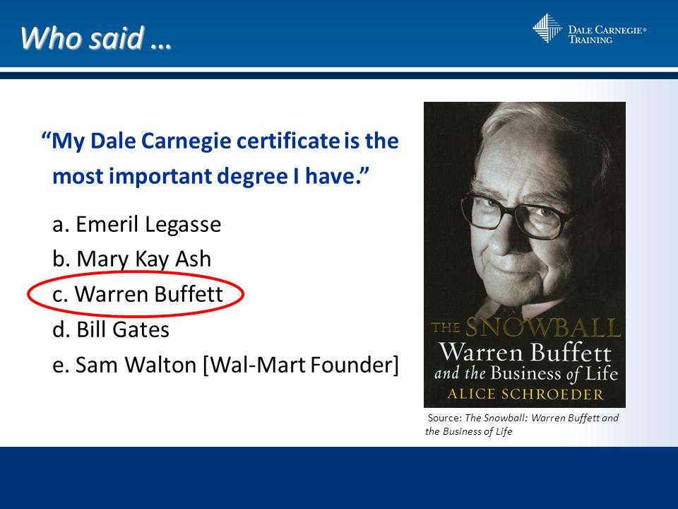 The Dale Carnegie Course ® : Skills for Success Hosted by Dale Carnegie  Training. - ppt download