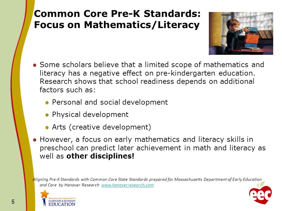 1 Core Pre K Standards Review Comment Common Core Pre K