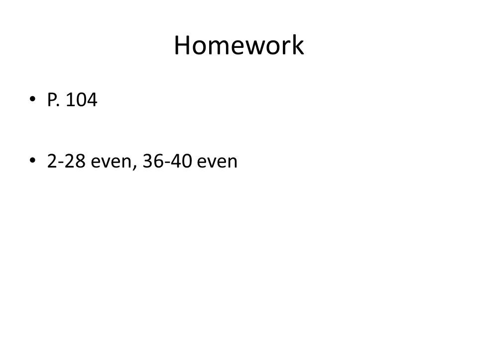 Homework P even, even