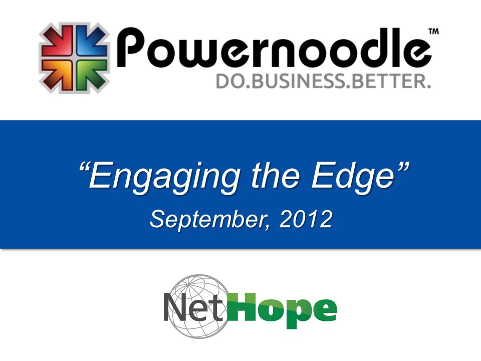 Engaging the Edge September, 2012