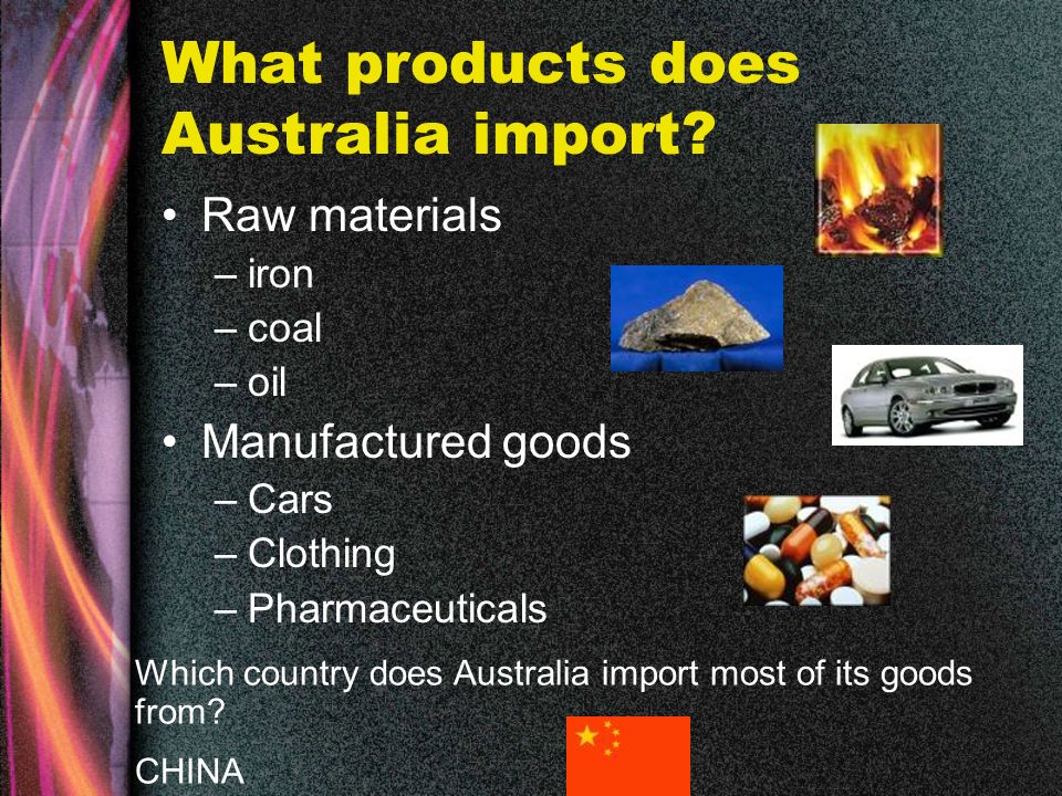 what does australia import