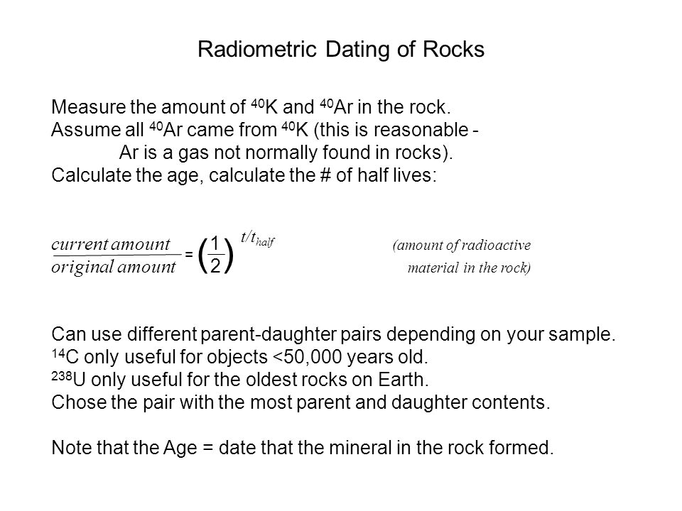 Radiometric dating of the oldest rocks on earth