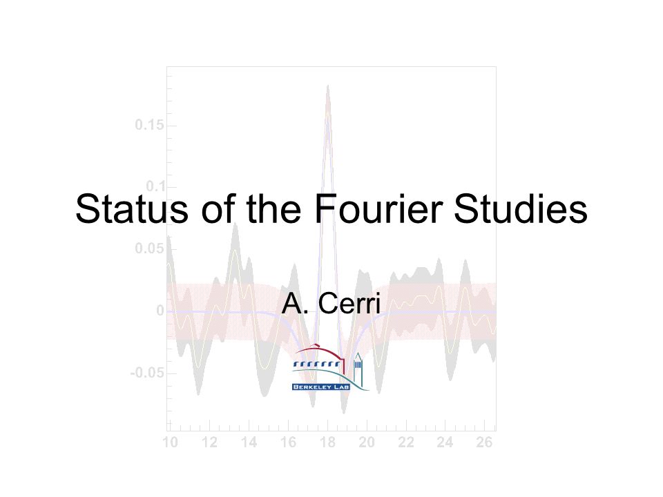 Status of the Fourier Studies A. Cerri