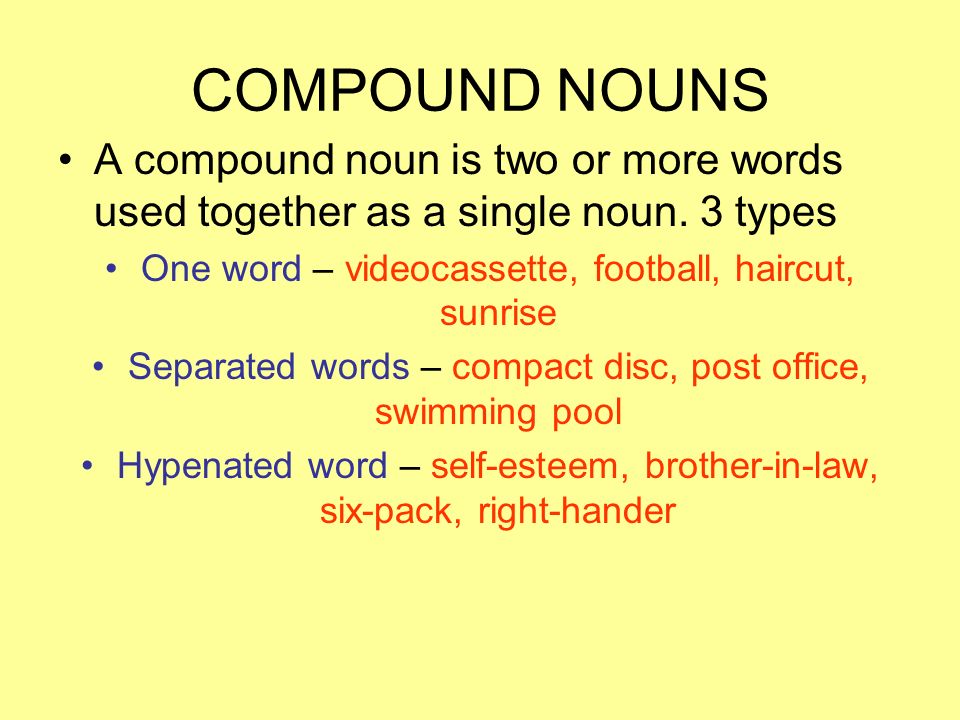 Match the words to compound nouns