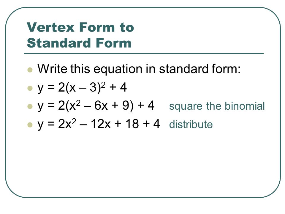 Converting Quadratic Equations A Step By Step Guide With Practice Ppt Download